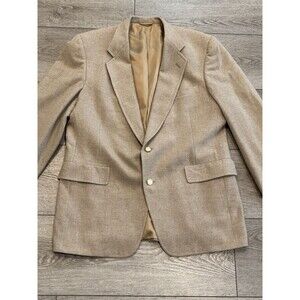 HART SCHAFFNER MARX mens tan Cashmere sport coat suit jacket blazer 44 R